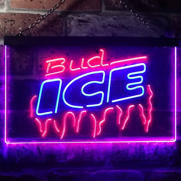 Bud Ice Frozen Dual LED Neon Light Sign